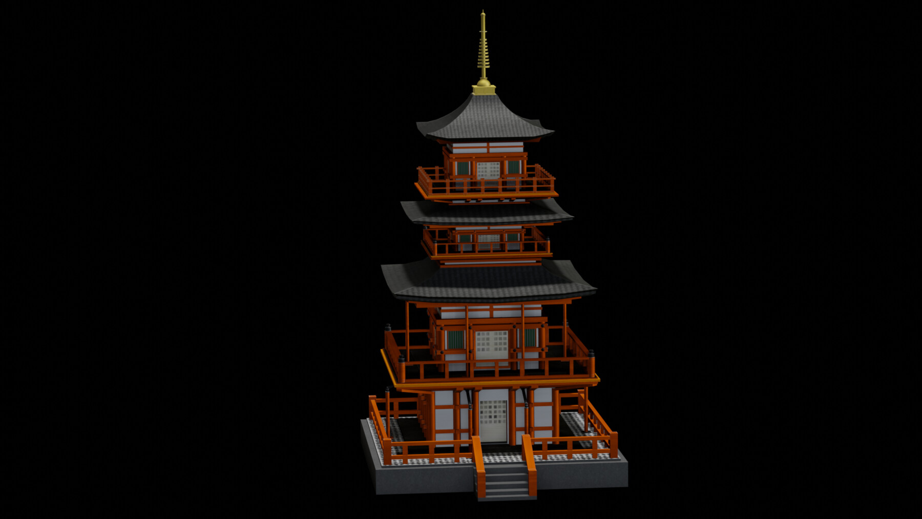 Kami-Sama's Temple  Low Poly on Behance