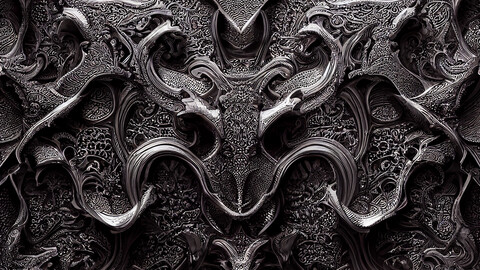Metallic Gothic textures  Seamless  - Intricate  52 PCS