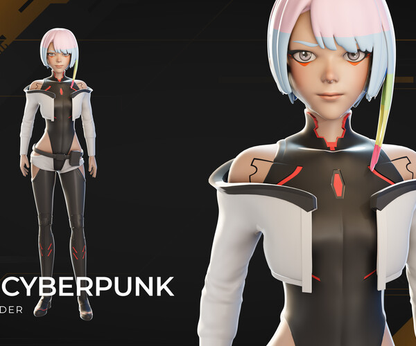 Stylized Cyberpunk 3D Animated Character in Characters - UE Marketplace