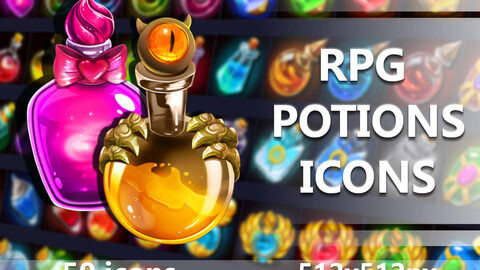 x50 RPG Potion Icons