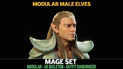 Mage - Male Elf - Fantasy Elves Collection [UE5]