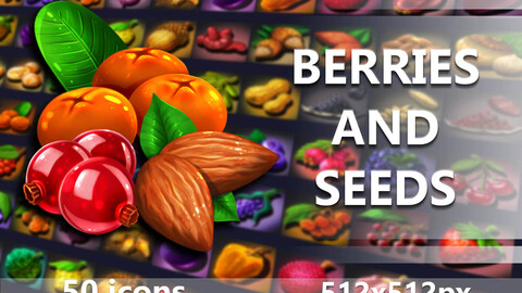 x50 Game Berry and Seed Icons Pack