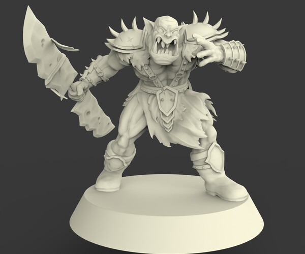 ArtStation - Orc Warchief STL pre supported | Resources