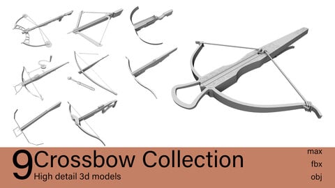 9 Crossbow Collection 3d models-max.fbx.obj