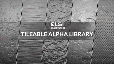 100 Tileable Alphas Library ( All 3d Softwares ) Bundle With a 60% Discount