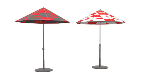 Umbrella with Textures Low Poly