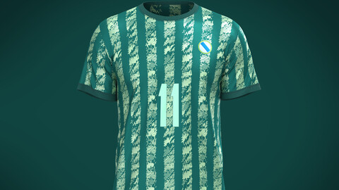 Soccer Green Print Jersey Player-11