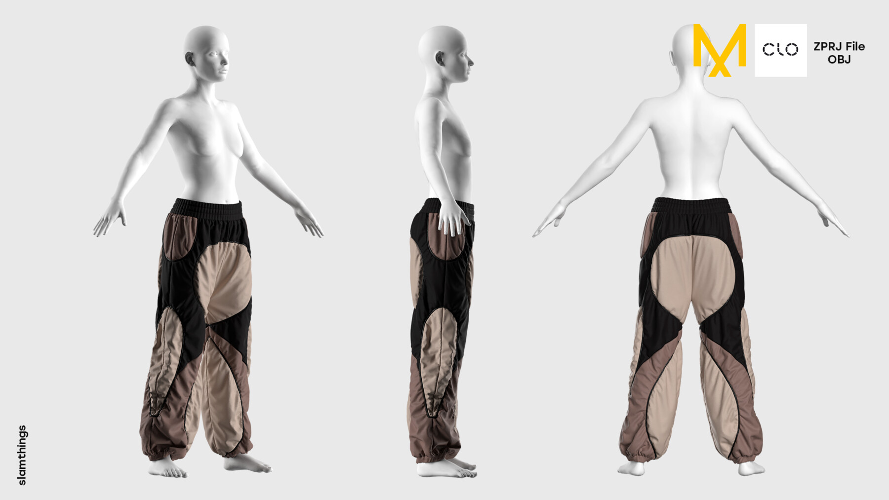 ArtStation - Streetwear Pants Jogger #001 - Clo 3D / Marvelous Designer ...