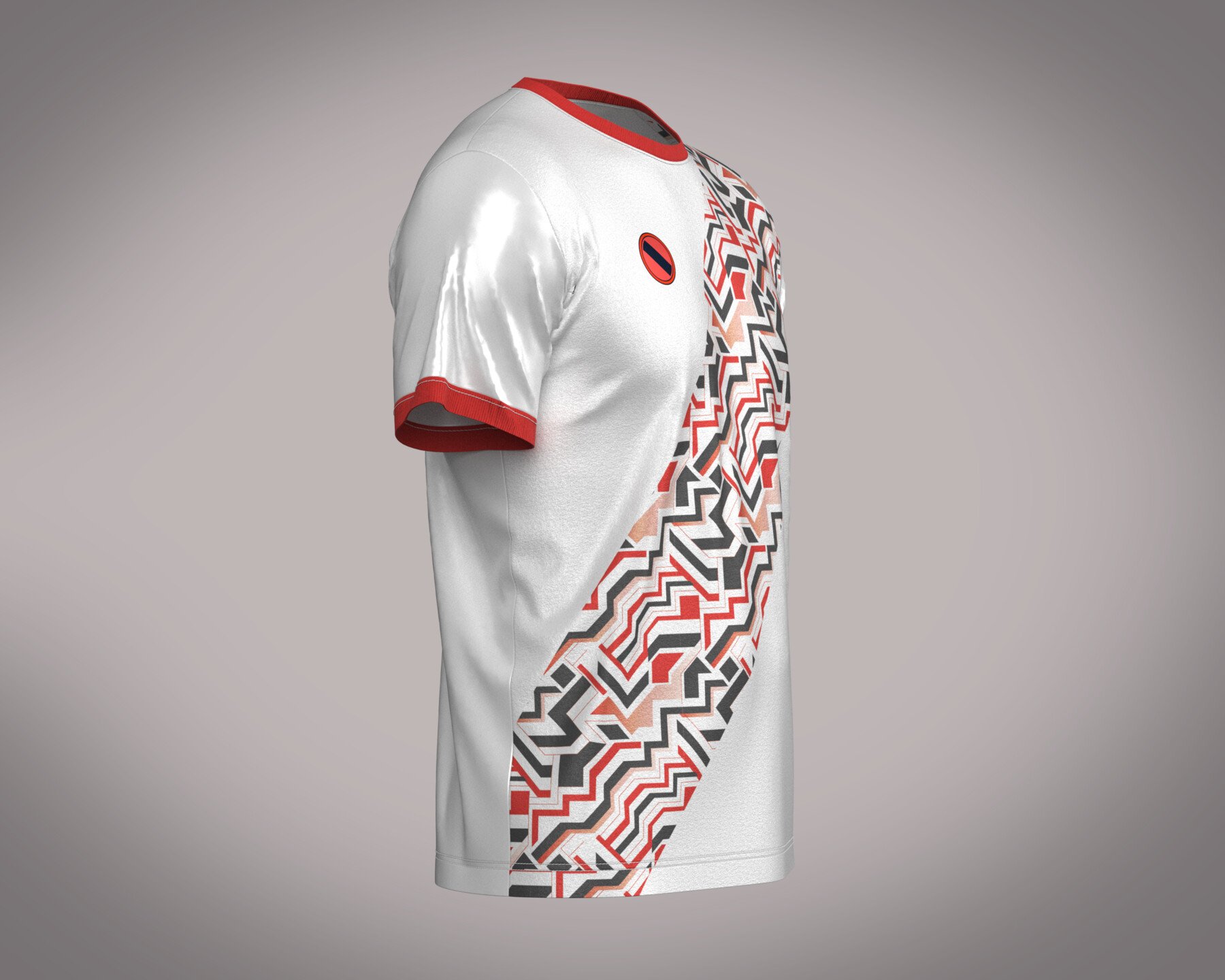 ArtStation - Soccer Red And White Jersey Player-11