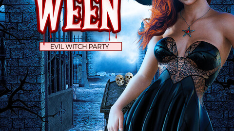 Evil witch party flyer
