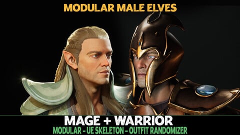 Warrior & Mage - Two Pack - Male Elf - Fantasy Elves Collection [UE5]