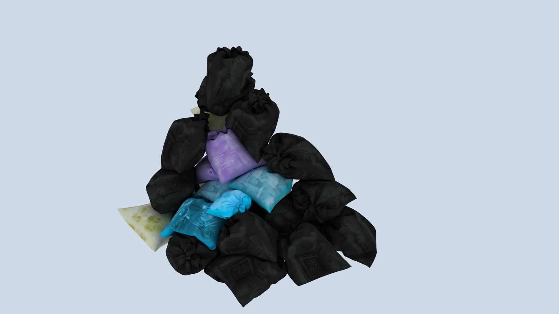 ArtStation - Street garbage bags set for