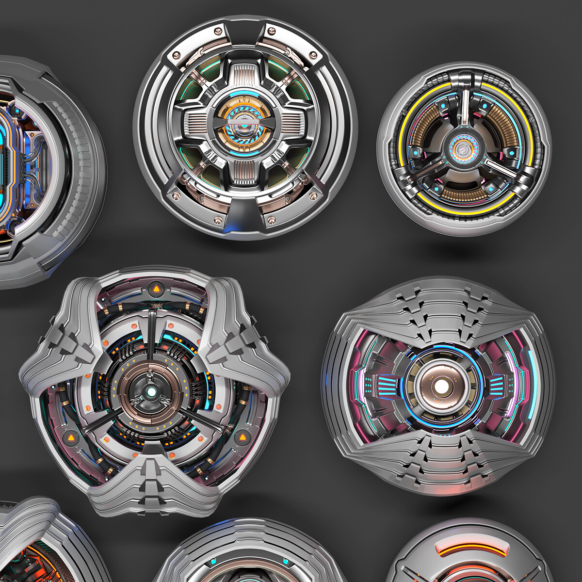 ArtStation - Sci Fi Kitbash 2 - subdivision ready 3D model | Resources