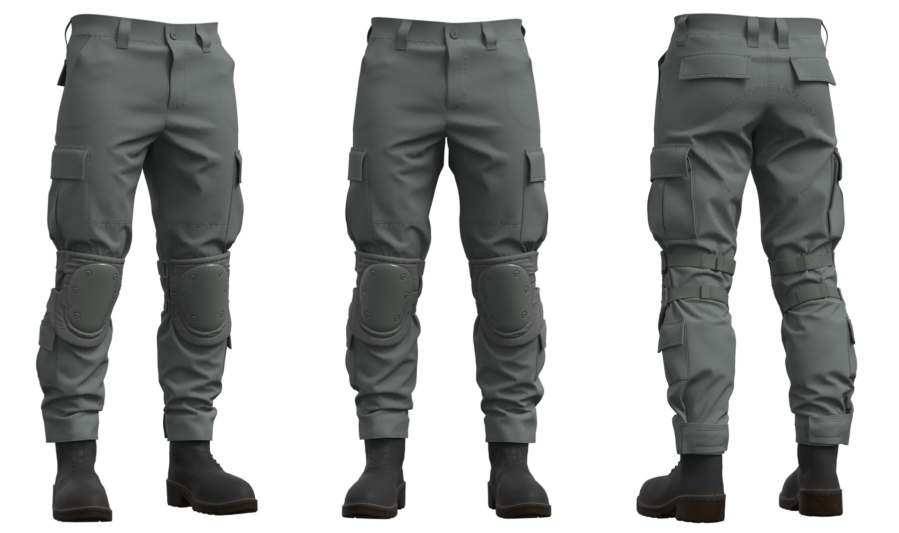 ArtStation - Military Tactical Combat Pants and Knee pad (Marvelous ...