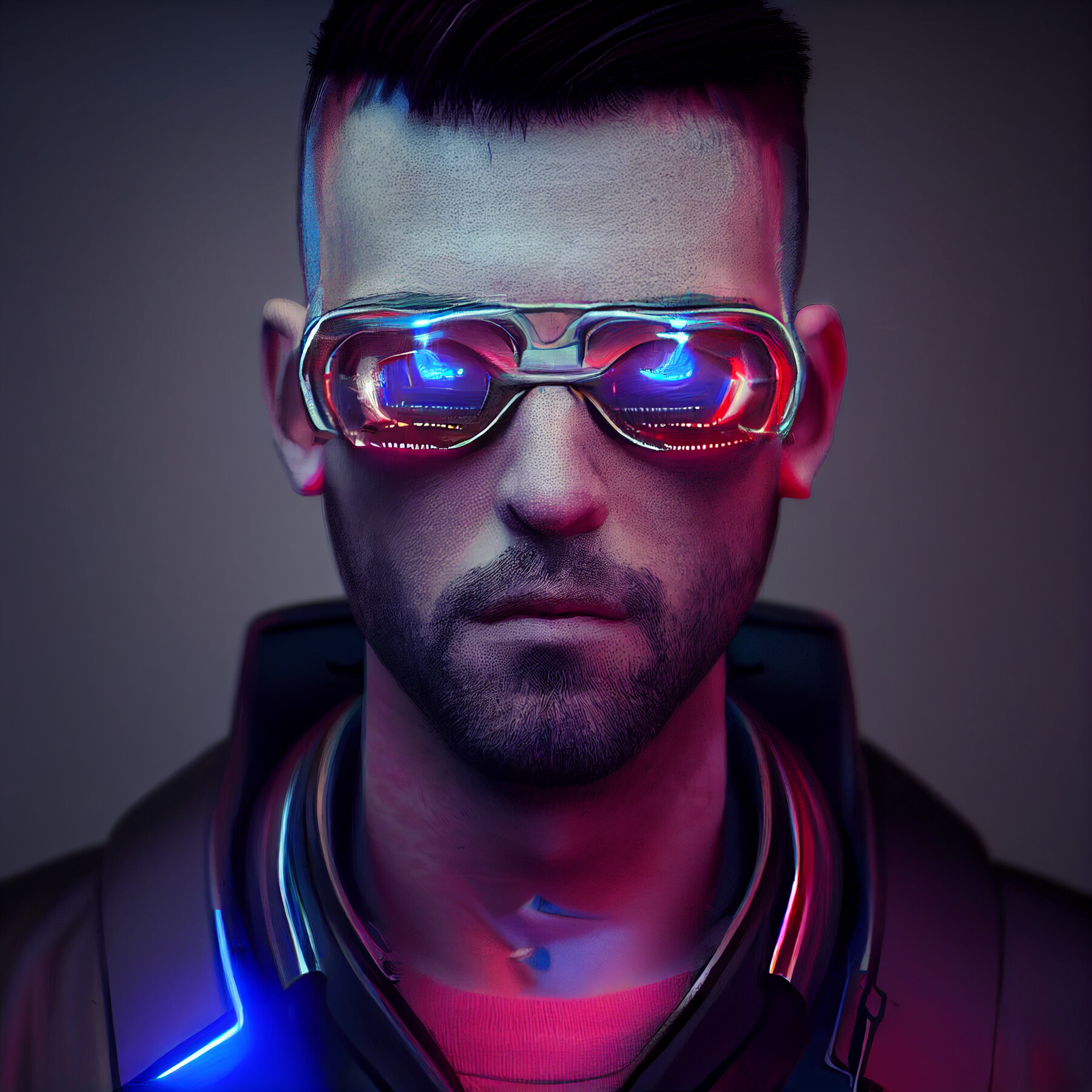 ArtStation - Cyberpunk Character Portrait Pack - Male | Game Assets