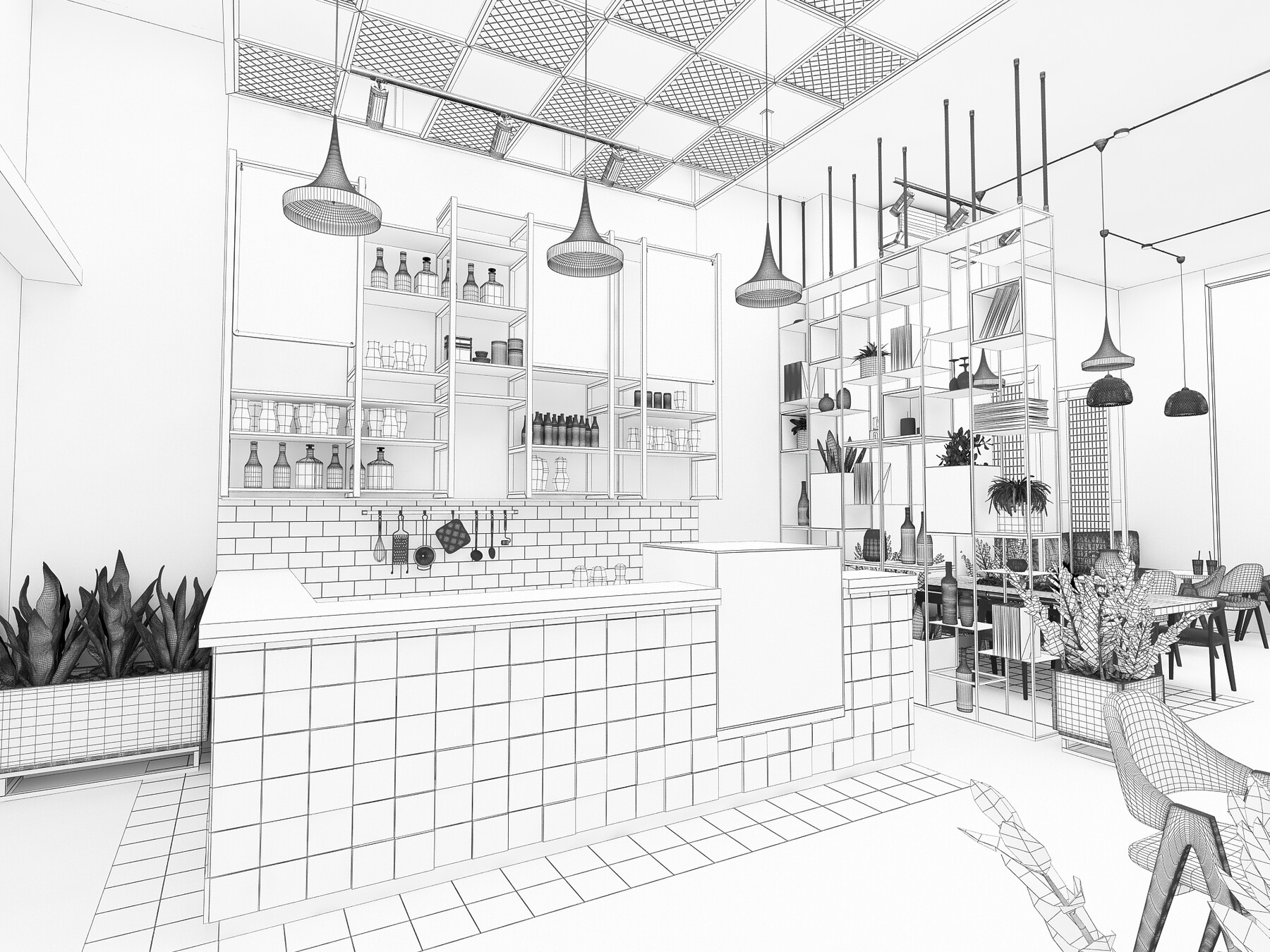 Artstation coffee shop restaurant 017 resources