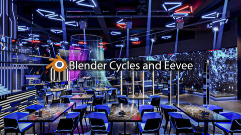 Bar Restaurant Design 04 for Blender