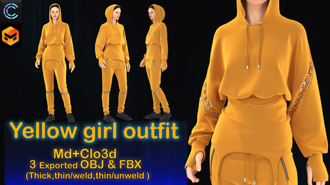 Yellow girls outfit
