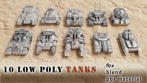 10 low poly tanks