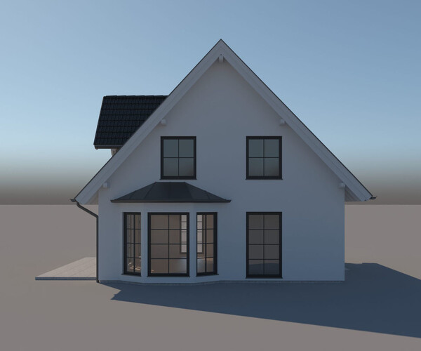 Artstation - 3d Model Of A Generic European House 