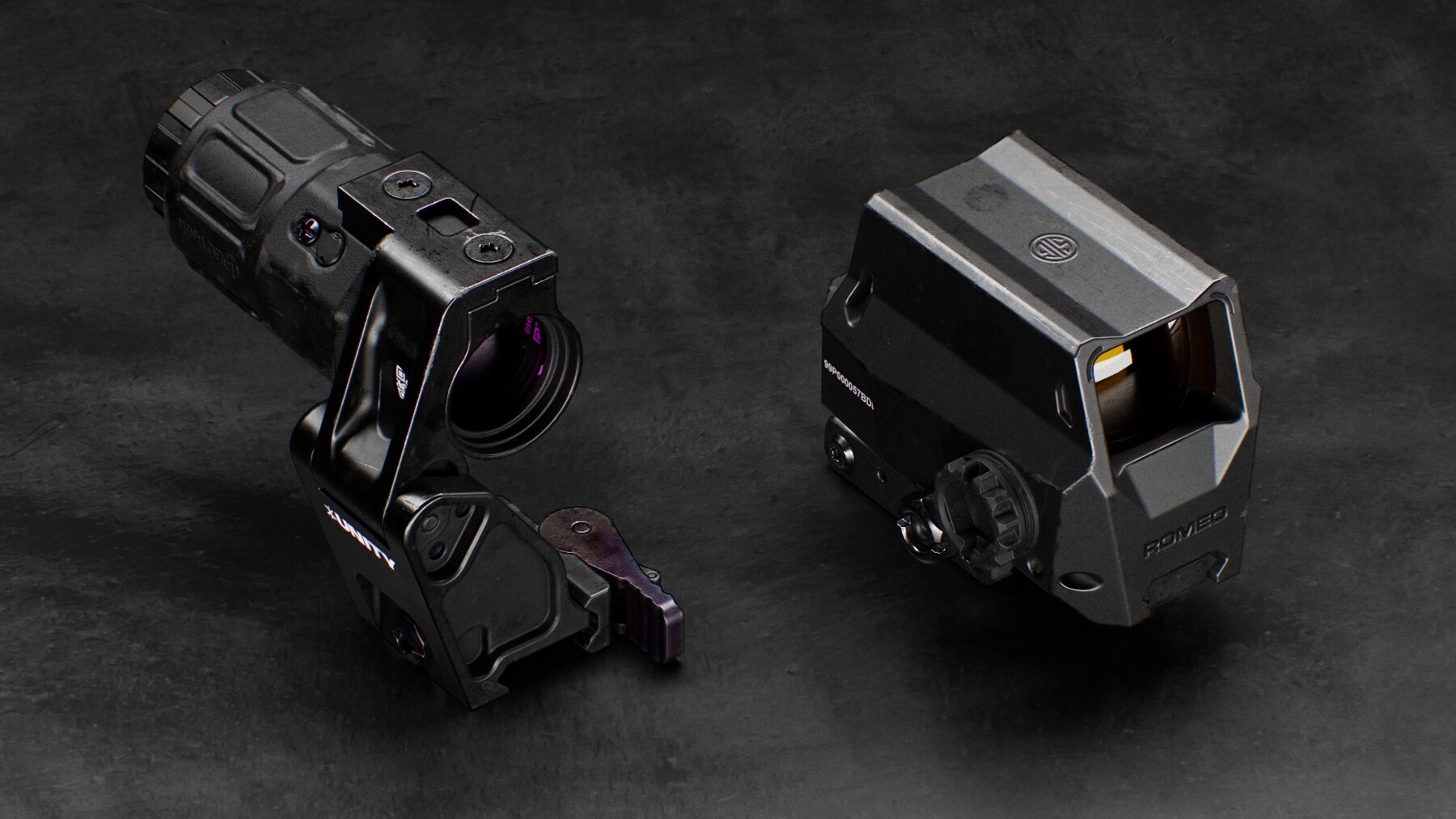 ArtStation Red Dot & Magnifier Combo Game Assets