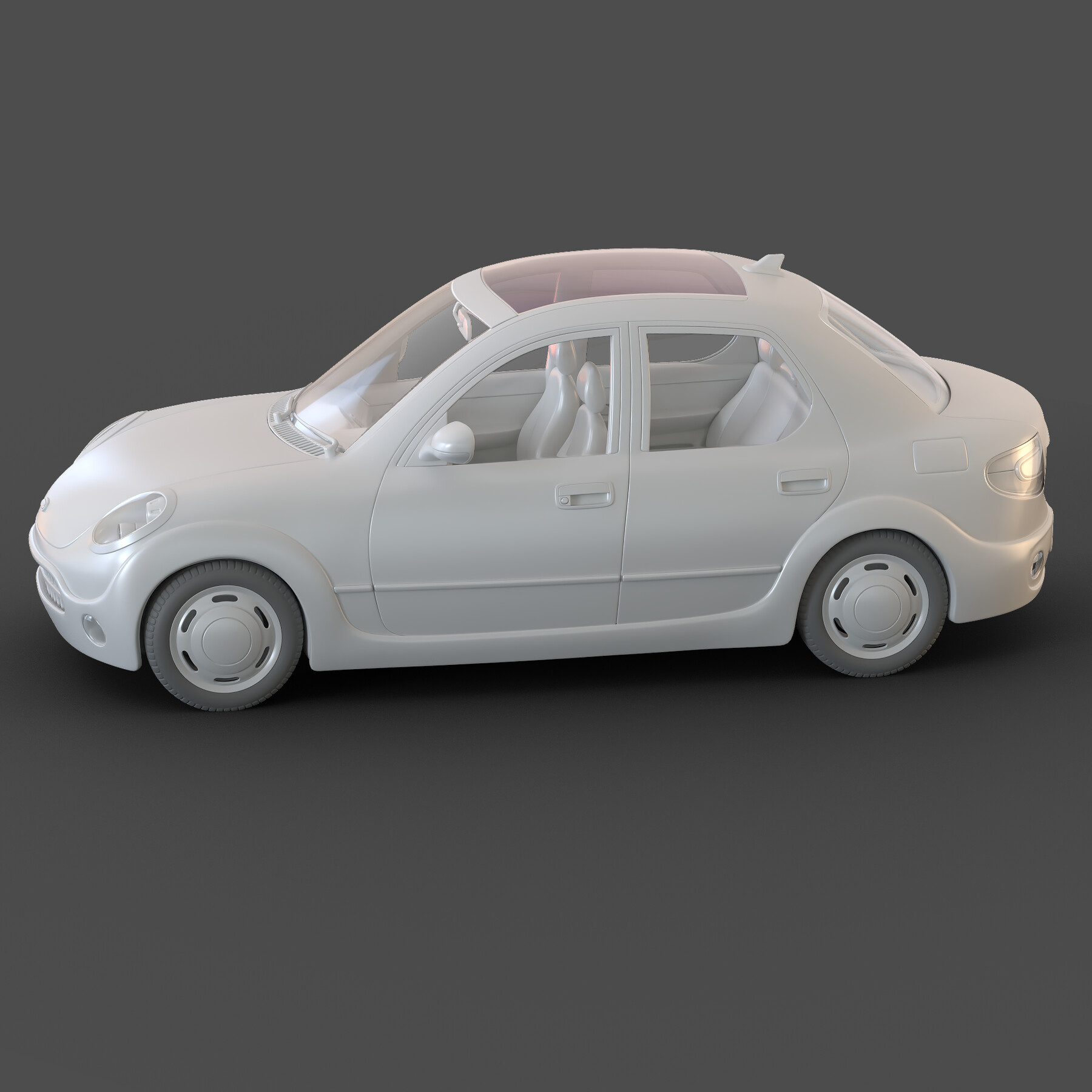 Artstation Cartoon Sedan Car Resources