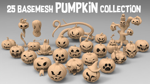 25 basemesh pumpkin collection