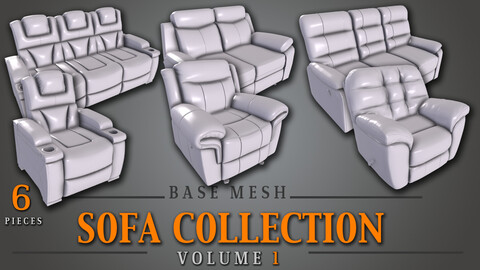 Sofa Collection VOL.1 - Base Mesh