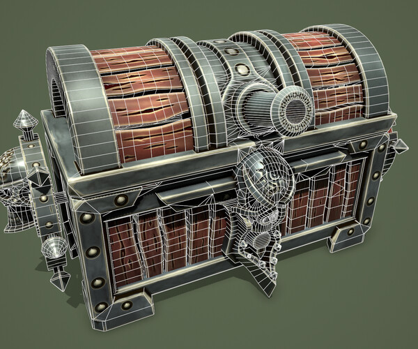 ArtStation - Pirate chest and rudder | Game Assets