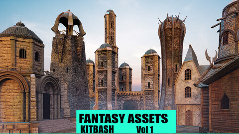 Kitbash: FANTASY Assets+Texture Vol 1