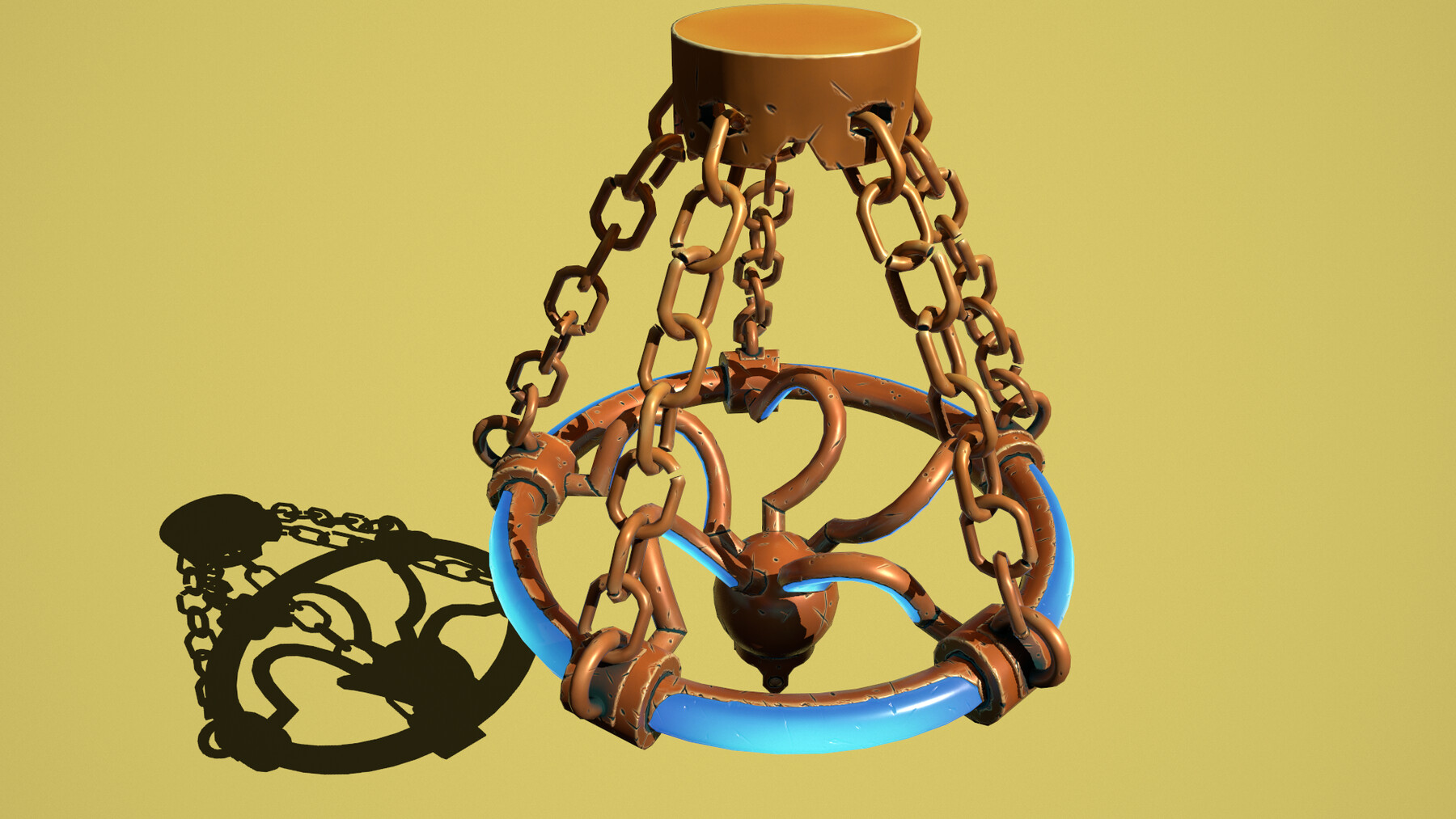 ArtStation Bronze chandelier Game Assets