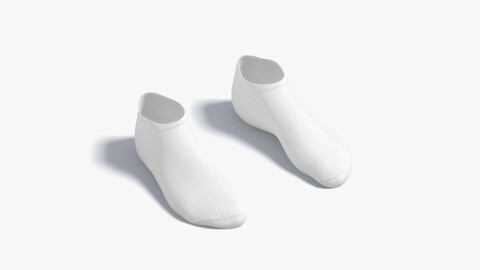 White Low-cut Socks - fabric sox pair