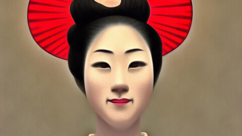 Young Japanese Geisha portrait
