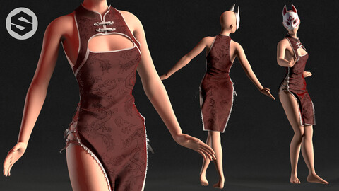 Cheongsam Lingerie No.1 : Substance Painter Project