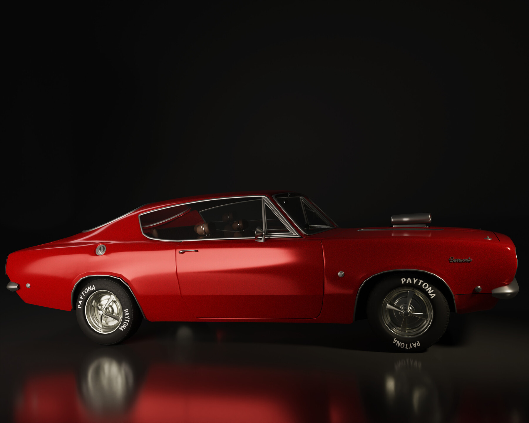 Artstation Muscle Car 3d Model Game Assets 6164