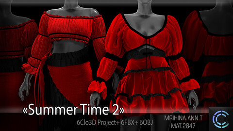 Summer Time 2 Clo3D. Marvelous Designer.