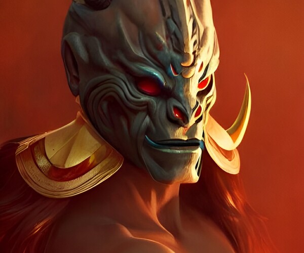 ArtStation - 0020 Oni Mask 158jpg wonder pack | Game Assets