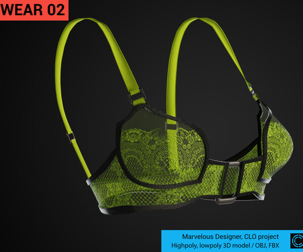 ArtStation - Women's underwear pack (like skims). MD / CLO 3D