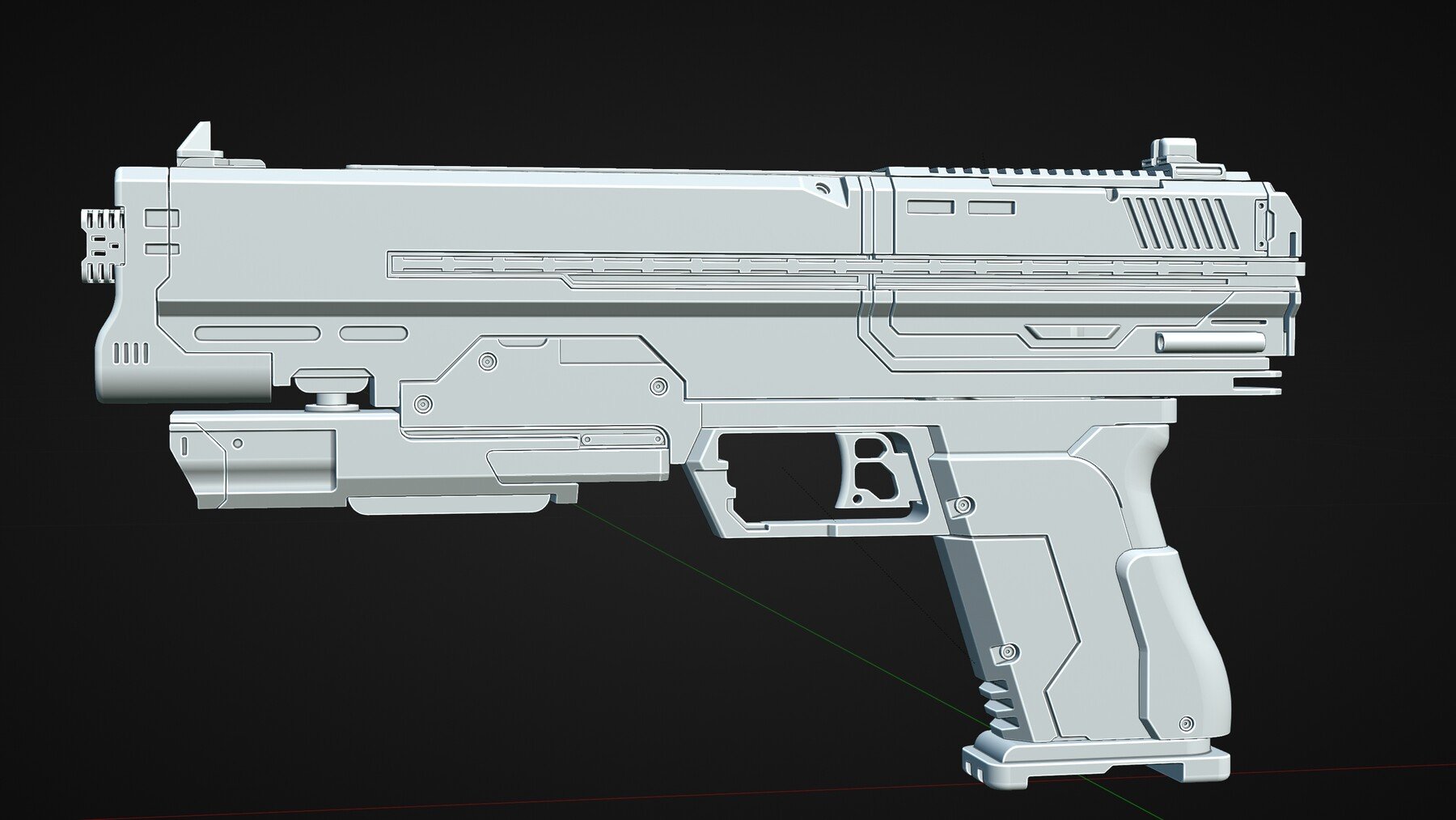 ArtStation - SCI FI Hand gun rigged | Game Assets