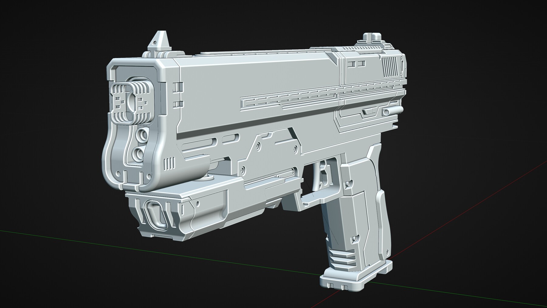 Artstation - Sci Fi Hand Gun Rigged 