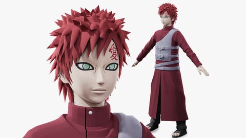 Gaara - Naruto Characters Low-poly 3D model