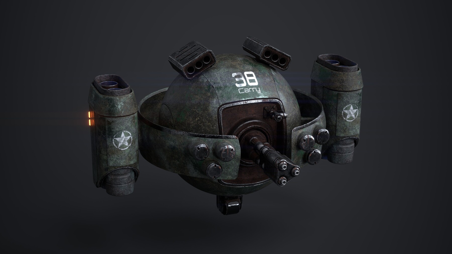 ArtStation - OBLIVION Sphere Drone Low-poly 3D model | Game Assets