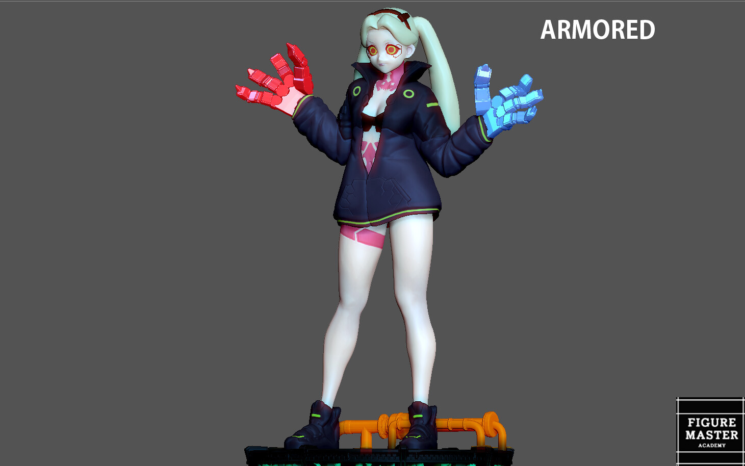 ArtStation - REBECCA CYBERPUNK EDGERUNNERS 2077 ANIME GIRL CHARACTER 3D ...