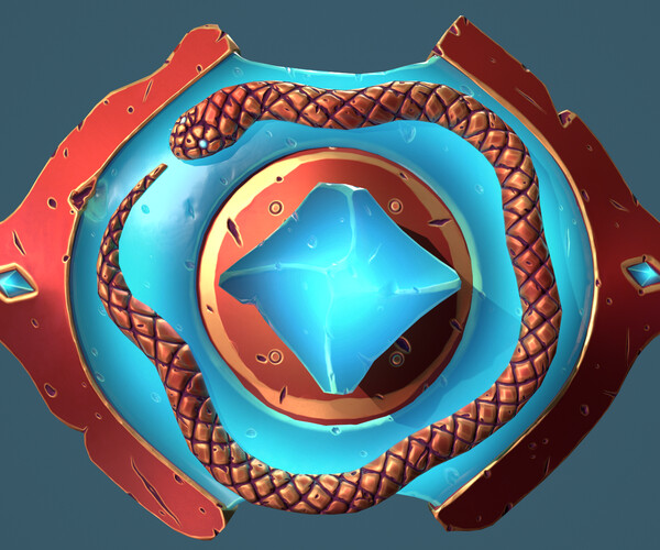 ArtStation Snake shield Game Assets