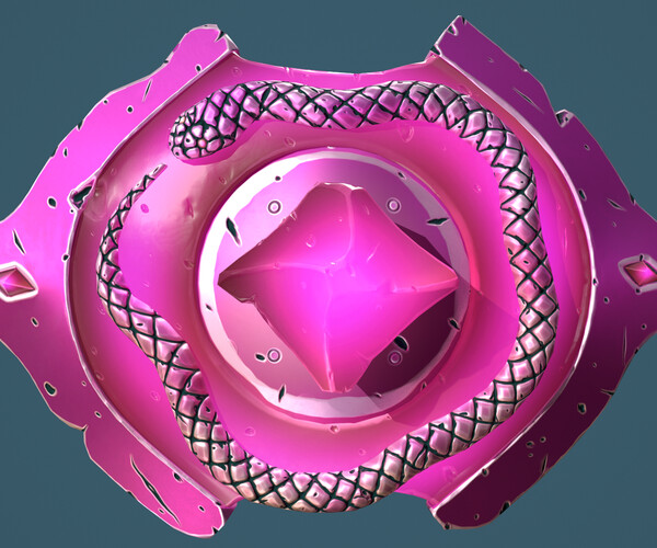 ArtStation Snake shield Game Assets