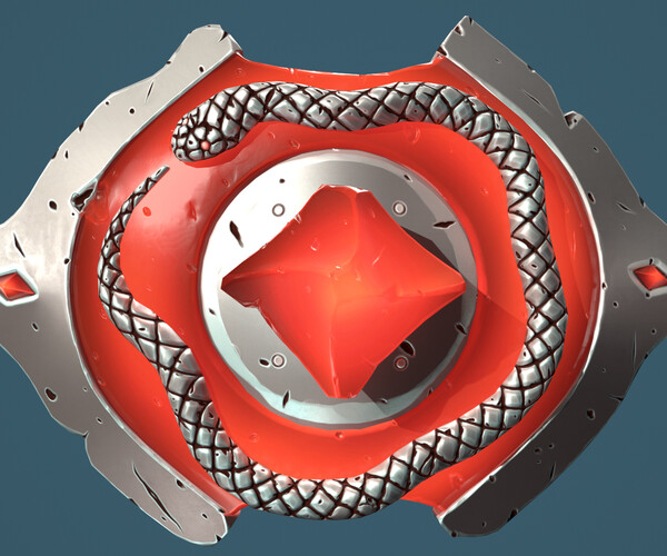 ArtStation Snake shield Game Assets