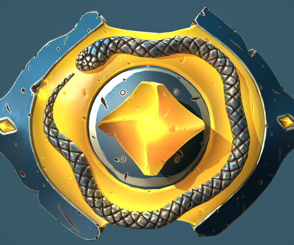 ArtStation Snake shield Game Assets