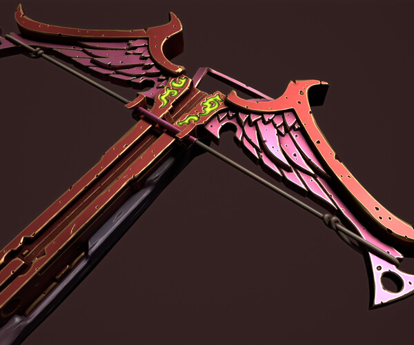 ArtStation Rune crossbow and quiver Game Assets