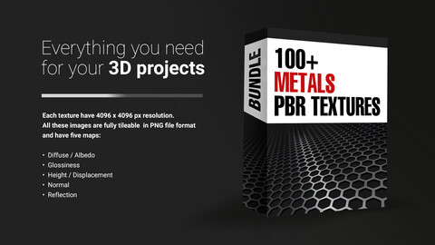 100+ PBR Textures - Metals