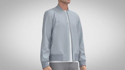 Bomber  Jacket, Marvelous Designer, Clo3D +fbx, obj